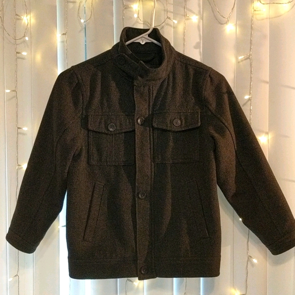 Old Navy gray peacoat youth small